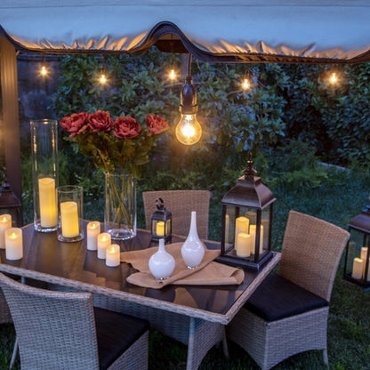 Portalampada E27 500xH30cm con Cavo gomma Nero, uso Esterno