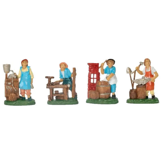 Pastore doppio per presepe H10 cm – 1 pezzo con 2 pastori