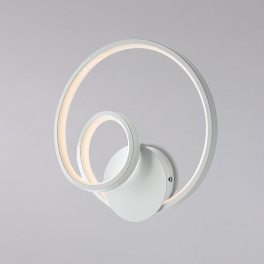 Applique in metallo e alluminio bianco con led integrato H.26 - L.26 - P.8