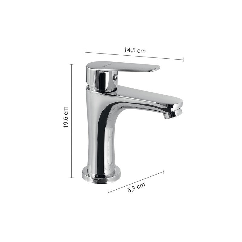 Miscelatore Como per lavabo basso cromo 19,6 x 5,3 x 14,5 cm