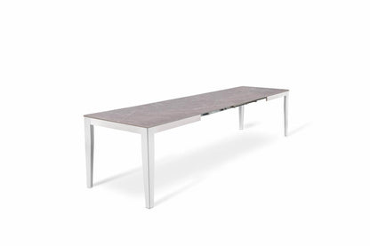 Tavolo allungabile antracite-bianco 80 cm x 130-290 cm H. 76 cm