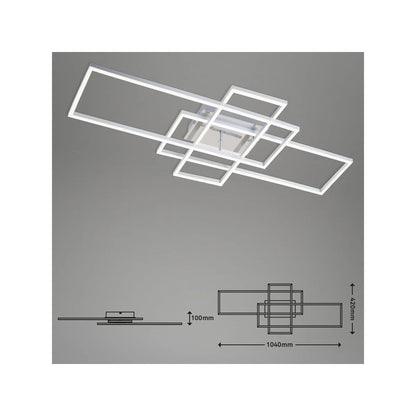 Briloner applique plafoniera cct led 104 cm 2x19w 2500lm cromo