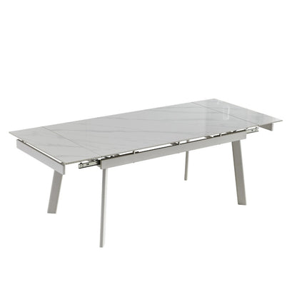 Tavolo allungabile bianco 160x90x76 cm