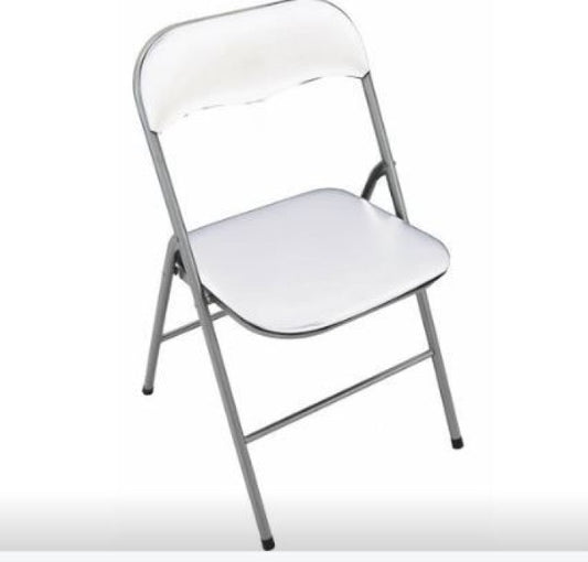 Sedia pieghevole bianca cm 44x45x79h