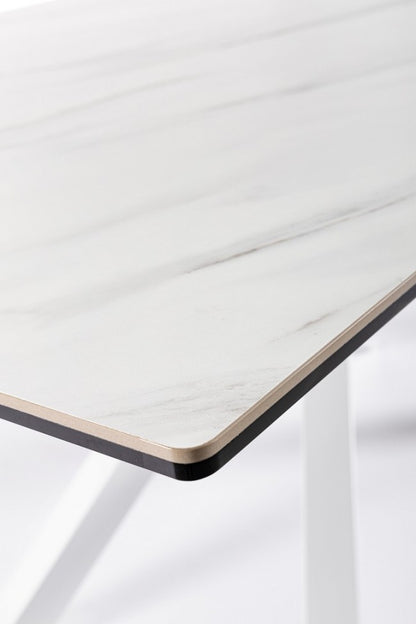 Tavolo bianco 180x90 cm in ceramica