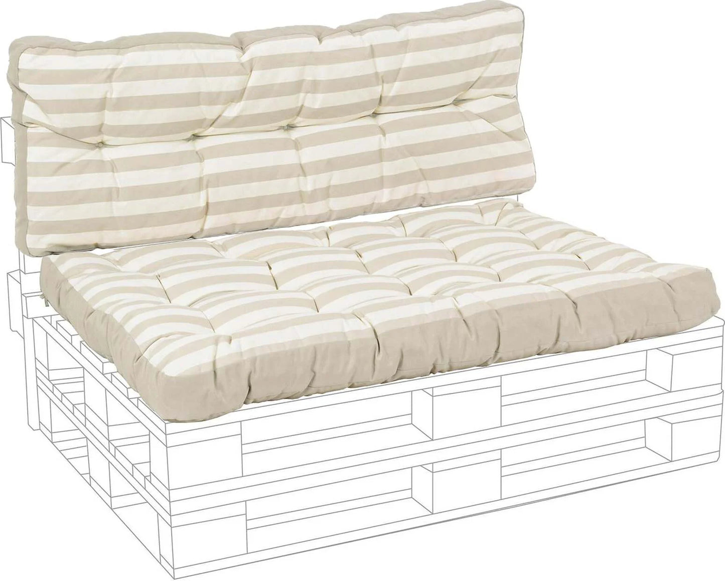 Cuscino pallet imbottito color sabbia