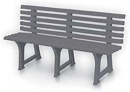 Panchina Isotta 3 posti cm 147x51x75h tortora