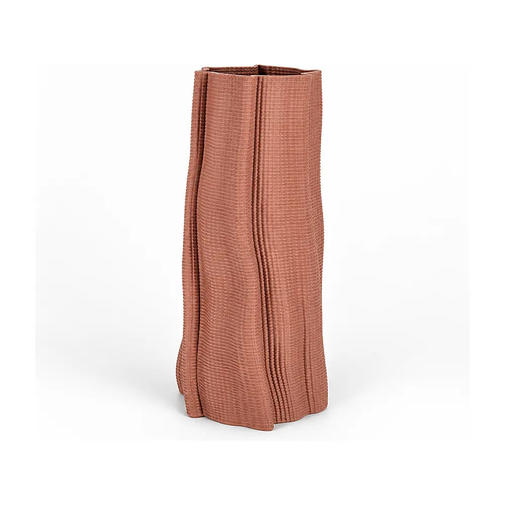 Vaso Izumi tondo terracotta Ø21 × H44 cm