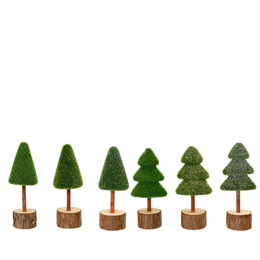 Mini albero di Natale Ø5 × H13 cm – 1 pezzo assortito