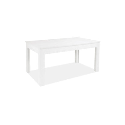 Tavolo allungabile in legno nobilitato bianco frassinato 160-320x90 cm