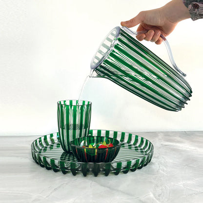 Caraffa con coperchio pin-up colore verde19,5 x 13 x H 27 cm