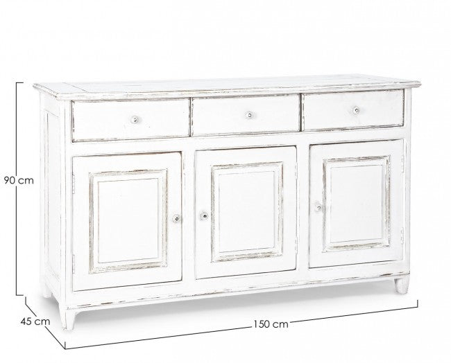 Credenza rustica Colette 3 ante 3 cassetti