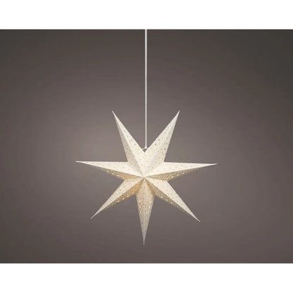 Stella natalizia in carta con LED bianco caldo Ø58 × 24,5 cm