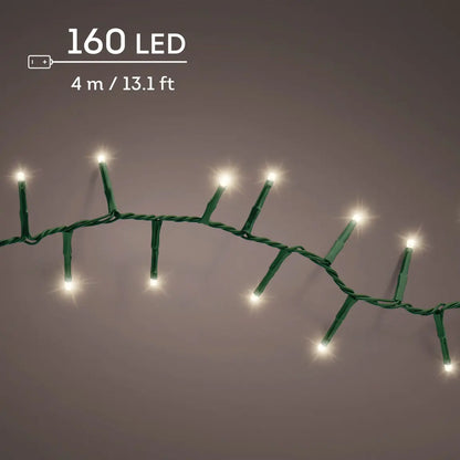Catena luminosa LED Compact verde e bianco caldo da esterno 4 m