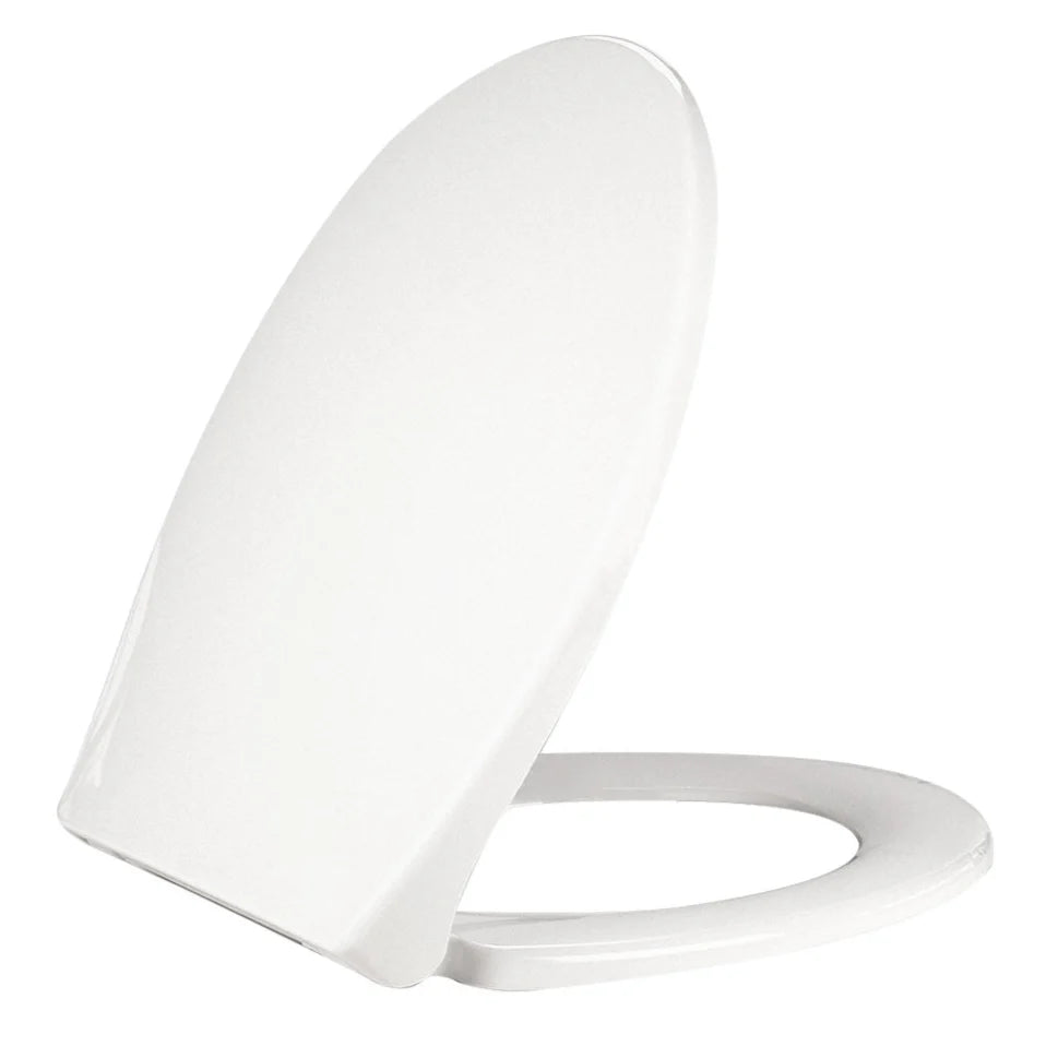 Sedile WC universale Q+ in termoplastico con chiusura rallentata e Quick Release