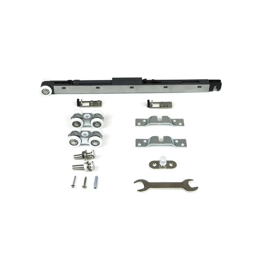 Kit di ferramenta per una porta scorrevole con chiusura soft Railway 80 kg,