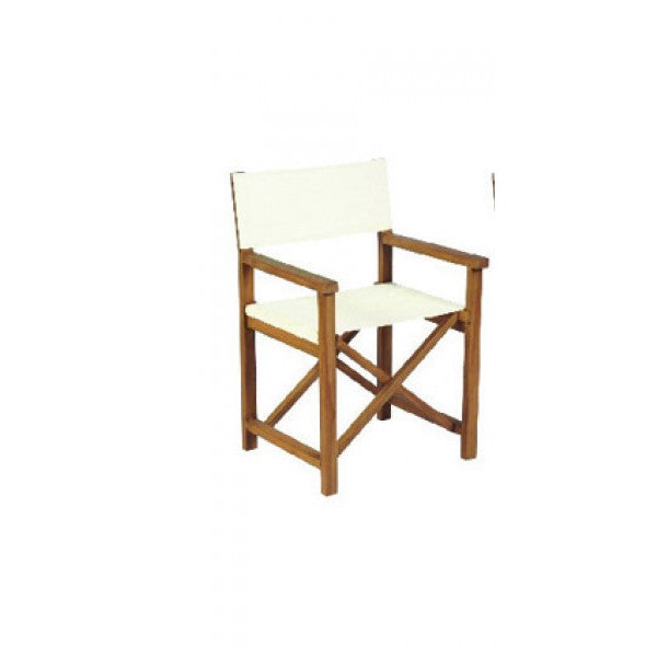 Sedia regista bianca in legno di acacia cm 58x50x 84.5h