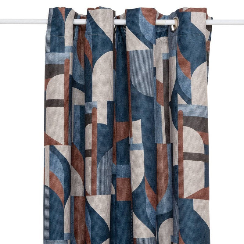 Tenda oscurante stampata Elena 135x260 cm in blu scuro