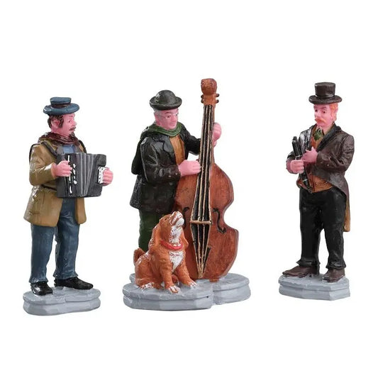 Set 3 statuette Lemax Trio Musicale di Strada