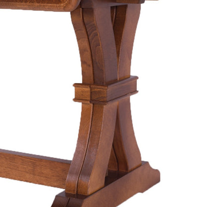 Tavolo in legno massello rettangolare allungabile colore noce 85x180-360xh79 cm