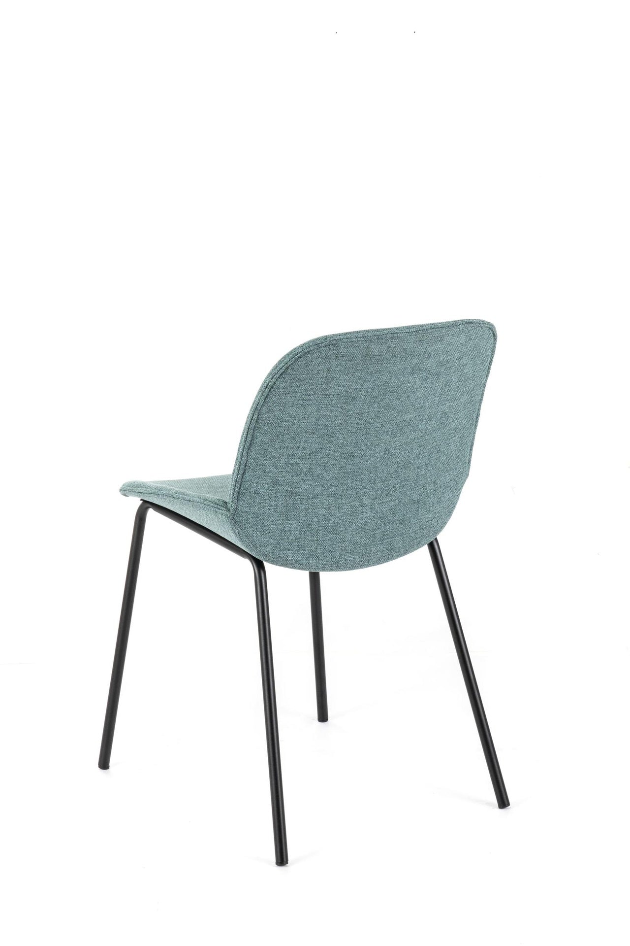 4x Sedia in Tessuto Verde Salvia con Design Moderno 57x46xH80 cm
