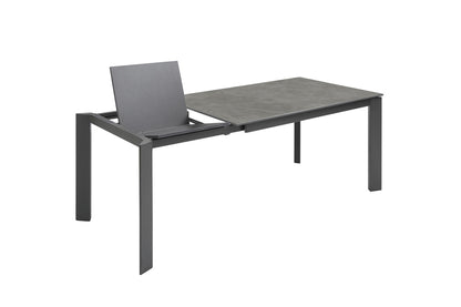 Tavolo allungabile 140-200x90x76 cm in Ceramica Marmo Grigio