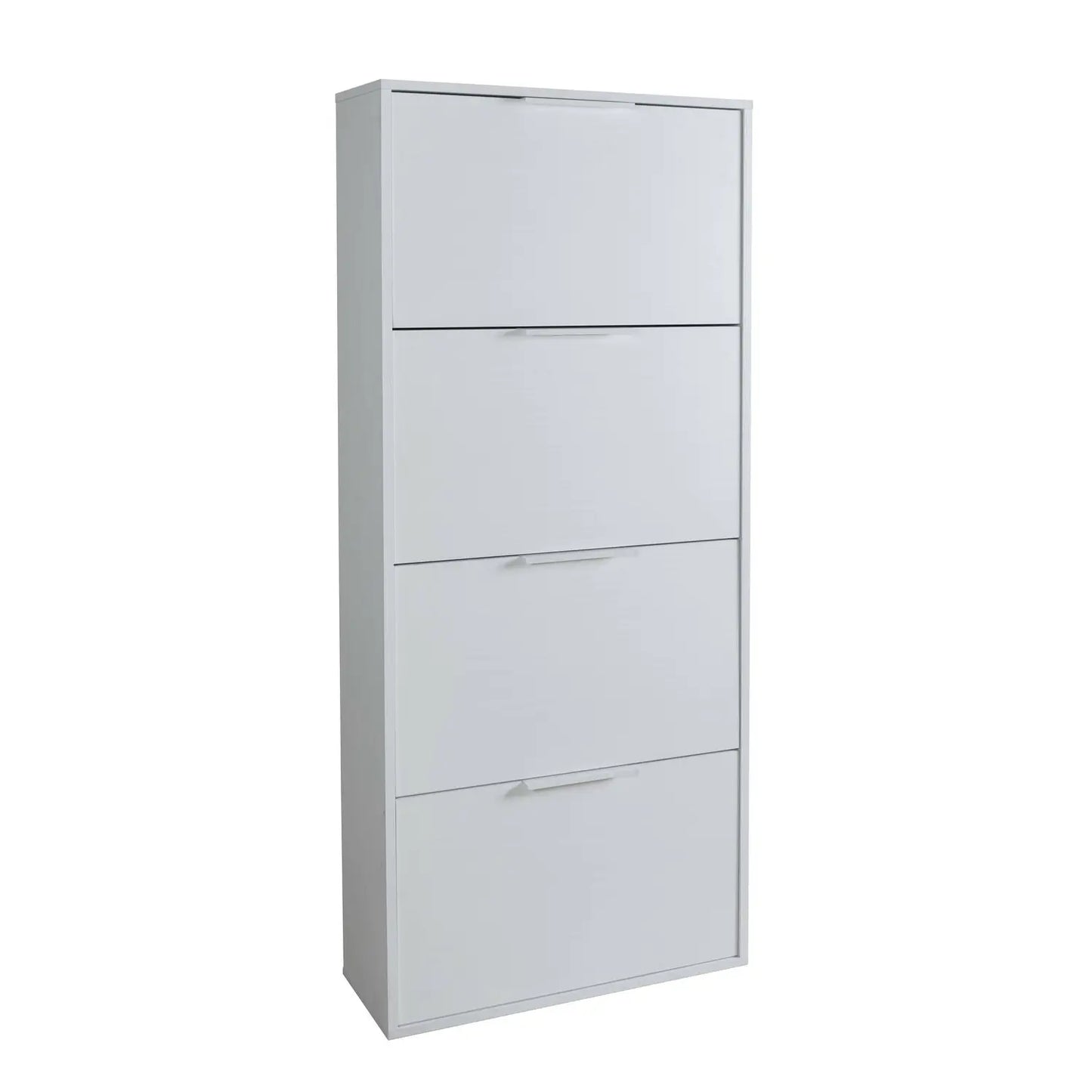 Scarpiera 4 ribalte bianco lucido cm 65x25x147 h