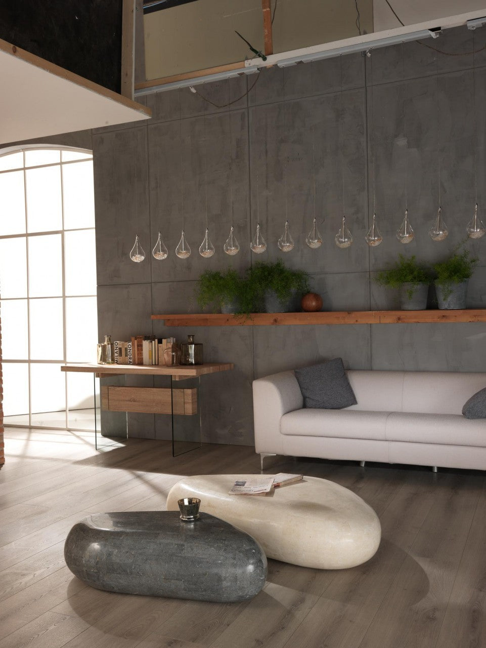 Tavolini moderno pietra beige cm 7 123 x h 27