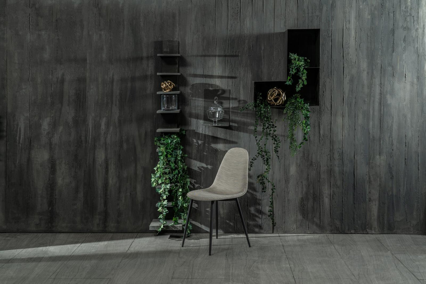 4x Sedia in similrattan con seduta beige 438x86,5h cm