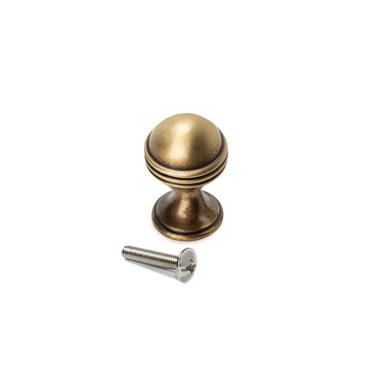 Pomolo per mobili Budapest D22 mm, Zama, Oro antico