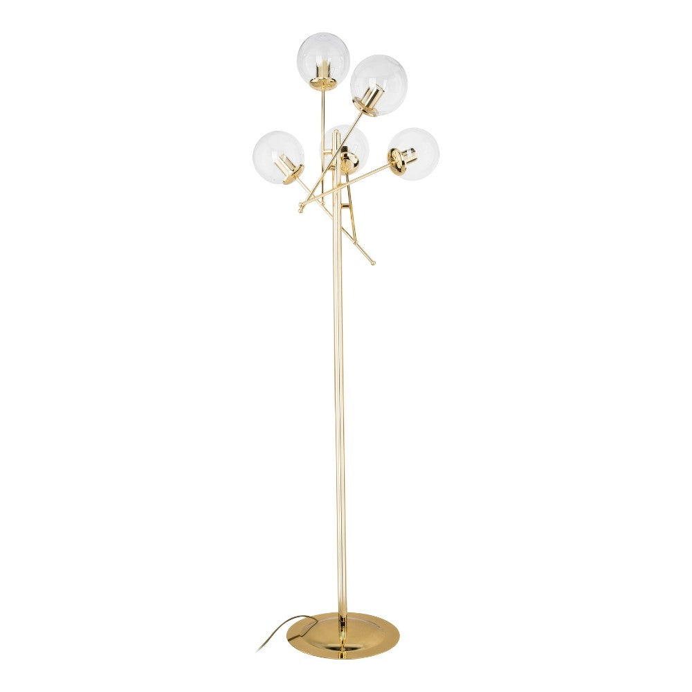 Lampada da terra oro 60x170 cm con 5 paralumi