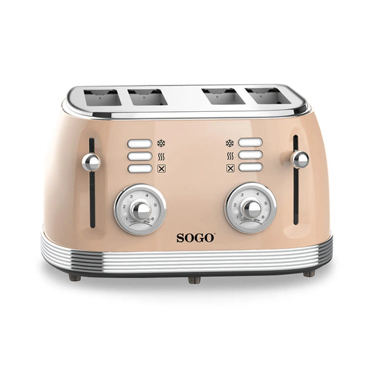 Tostapane retrò beige 1500W 4 fessure