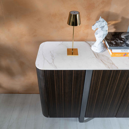 Madia 4 Ante Top Ceramica Marmo Calacatta Oro 160x40xH85 cm