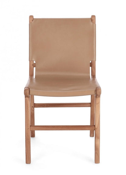 2x Sedia in pelle 46x59x85h cm