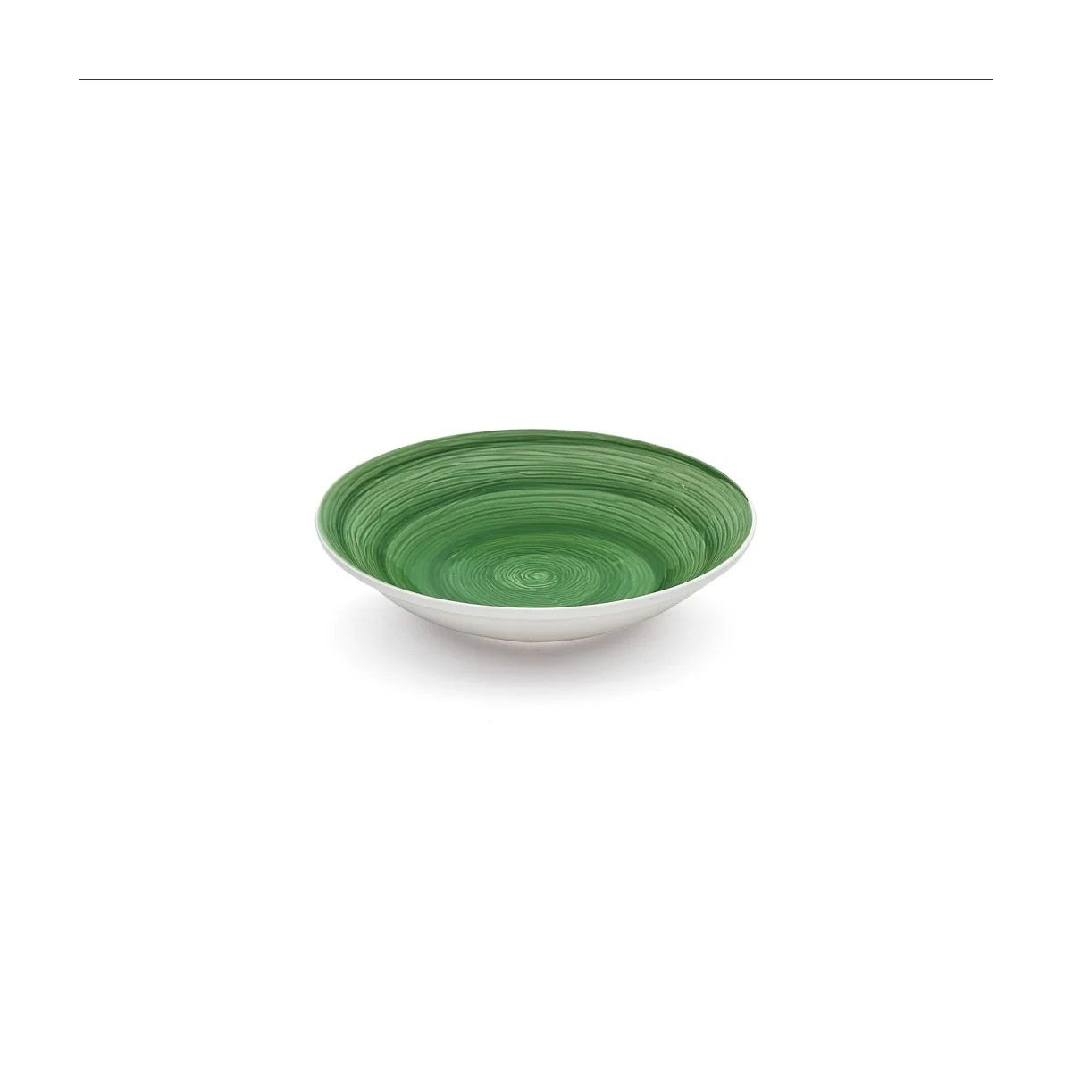 Piatto fondo emerald memento table in ceramica dipinta a mano Ø 23,5 cm