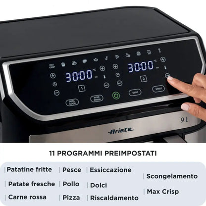 Ariete friggitrice ad aria 9l doppio cestello