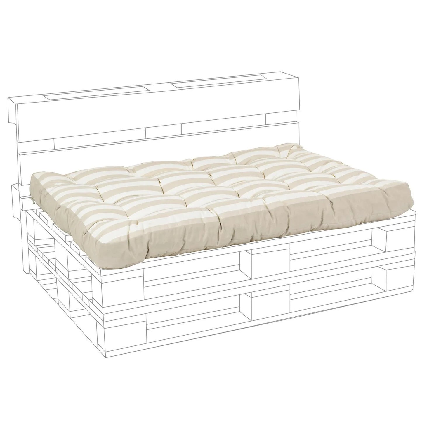 Cuscino pallet imbottito color sabbia
