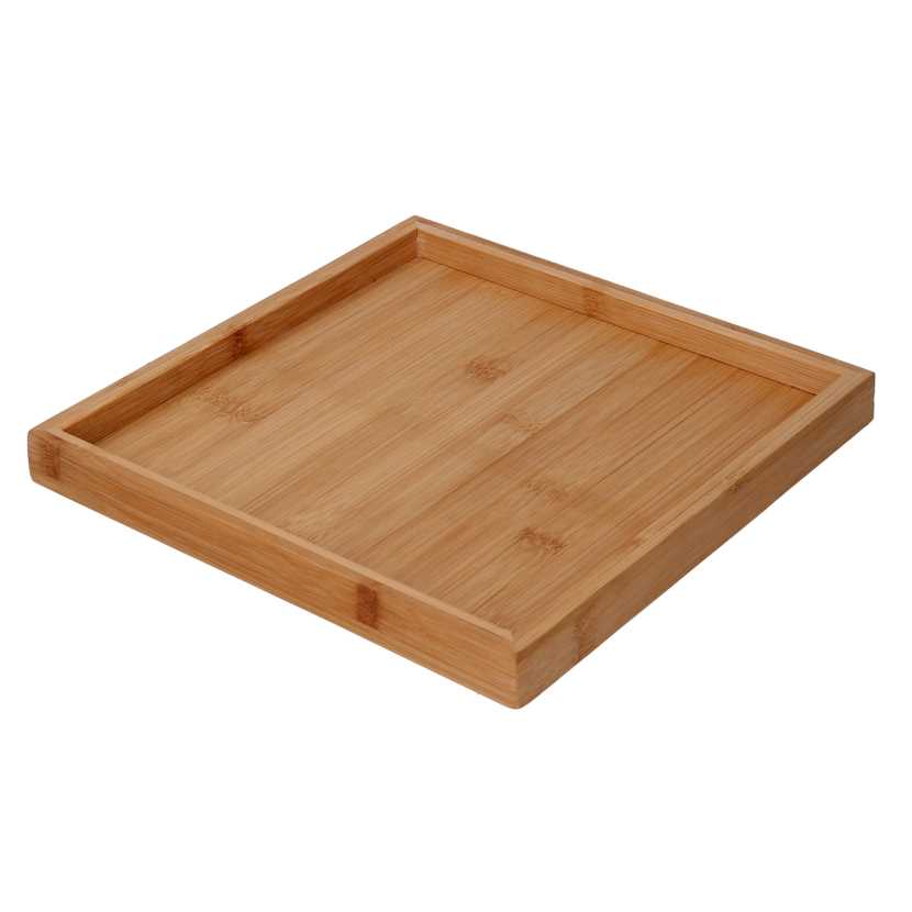 Vassoio bambù naturale quadro cm 20x20h2,5
