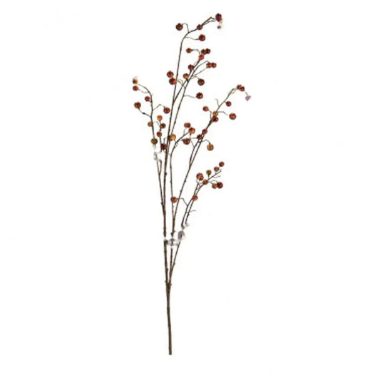 Ramo decorativo Halyn con 62 bacche arancio H120 cm