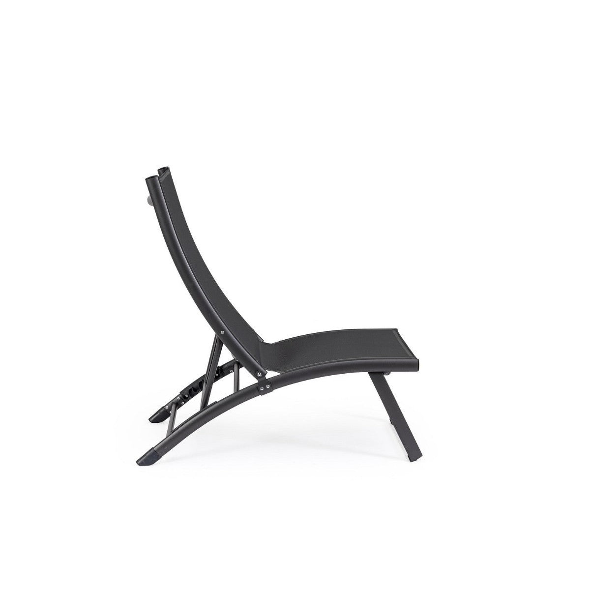 Bizzotto poltrona lounge reclinabile Taylor grigio in alluminio e textilene 53 x 166,5 x 90 cm