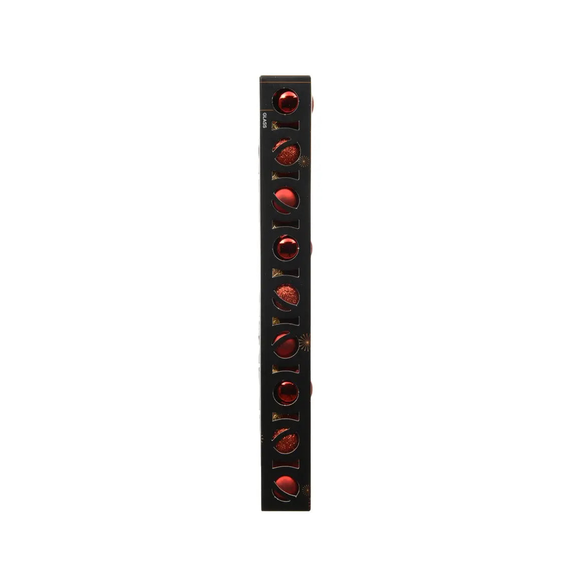 Box 9 palline di Natale in vetro rosso lucide e opache Ø3 cm