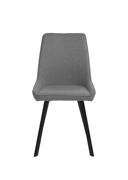 4x Sedia in microfibra grigio scuro 48x60x87h cm