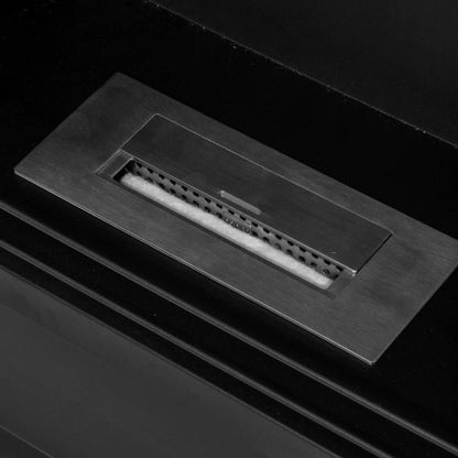 Camino a bioetanolo biocamino da terra Cambridge in legno Nero 110x37xh.102 cm