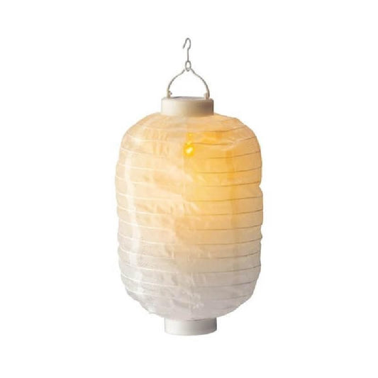 Lanterna solare in nylon bianca Ø20 × H30 cm 30 LED