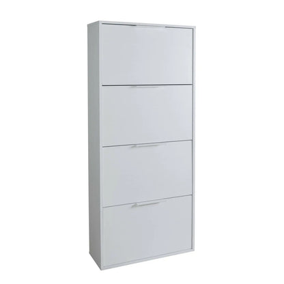 Scarpiera 4 ribalte bianco lucido cm 65x25x147 h