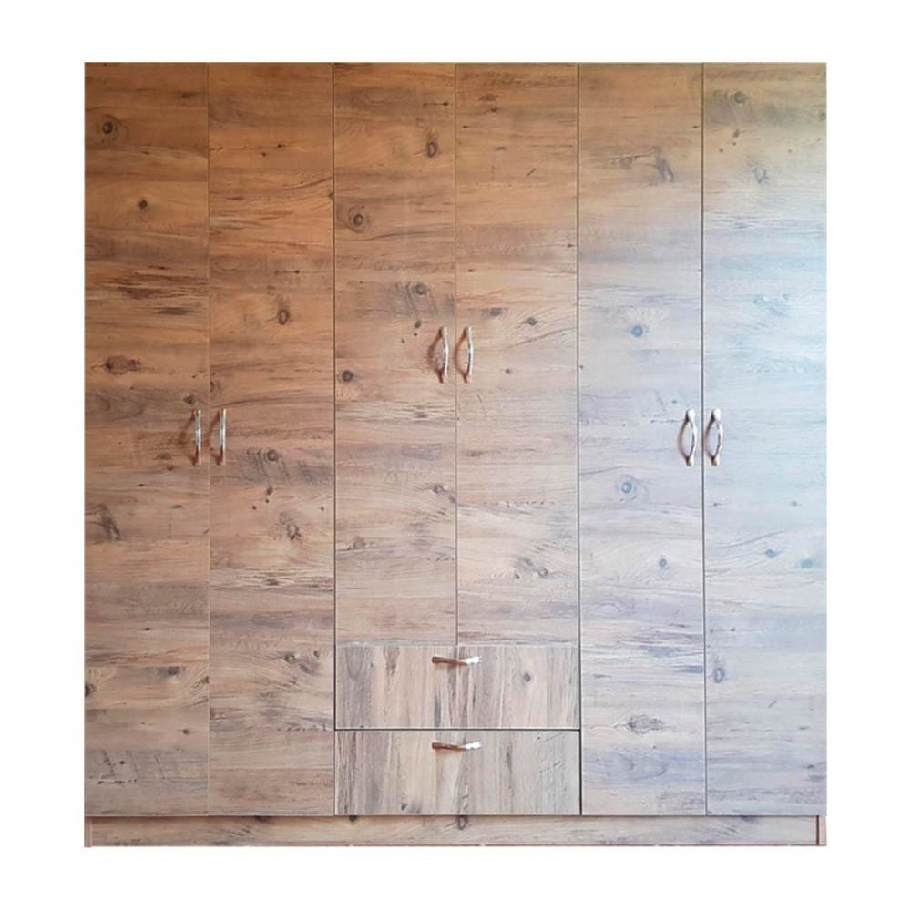 Armadio 6 ante e 2 cassetti in rovere L 200 x P 40 x H 180 cm