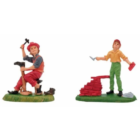 Pastore doppio per presepe H10 cm – 1 pezzo con 2 pastori