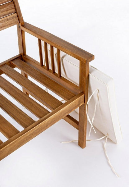 Set salotto da esterno in legno di acacia Noemi con cuscini