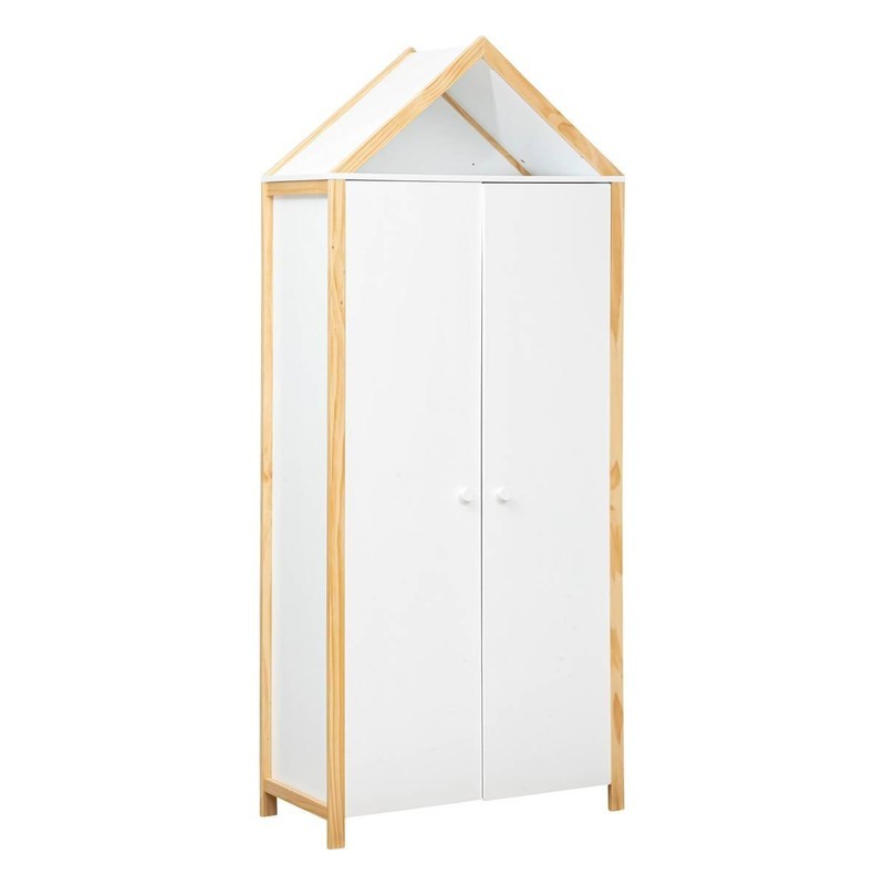Armadio per cameretta Kima legno bianco 86x204,5 cm