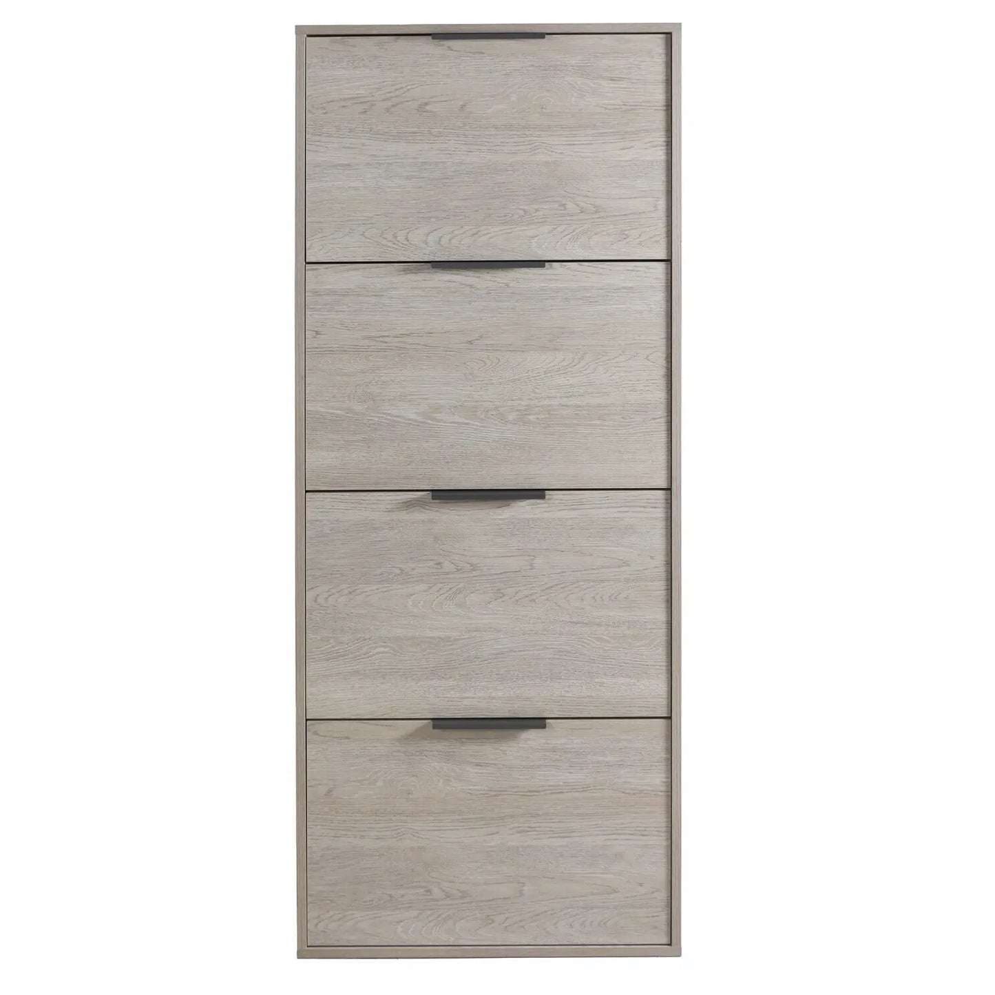 Scarpiera 4 ribalte rovere gessato  cm 65x25x147 h